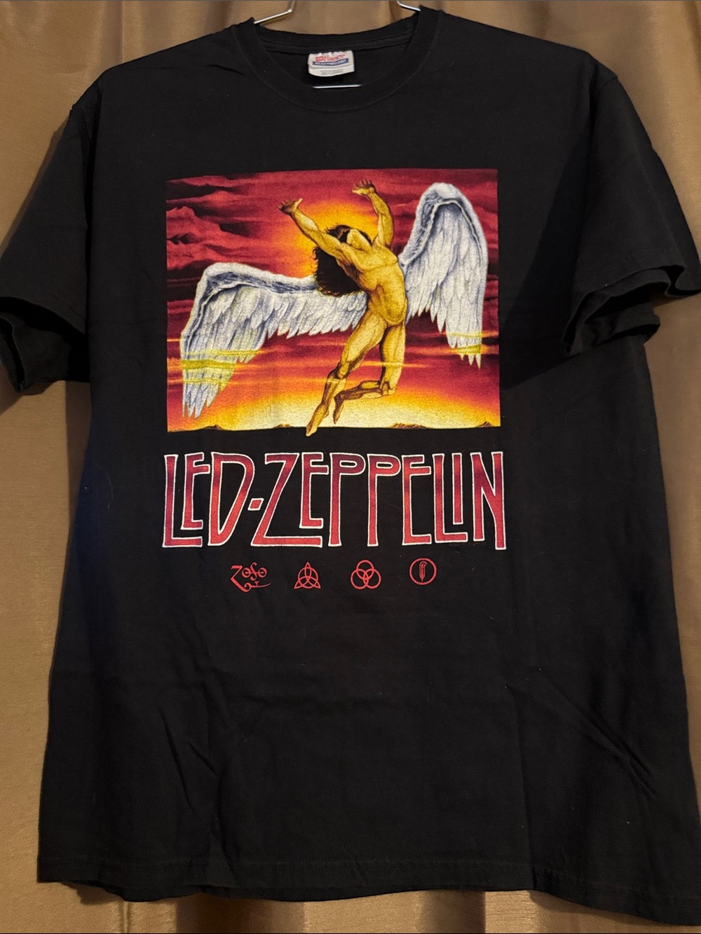 Vintage 90’s Led Zeppelin Black Graphic Short Sleeve Tee LARGE